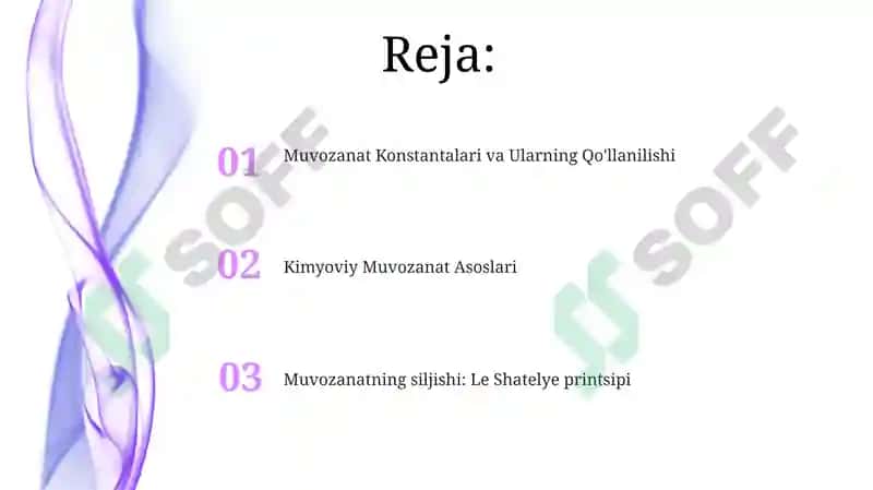 Kimyoviy muvozanatlar 2