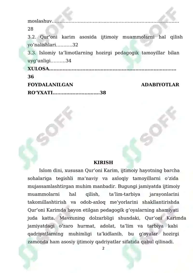 Islom dinining muqaddas kitobi Qur'oni karimda ijtimoiy-pedagogik g‘oyalar 2