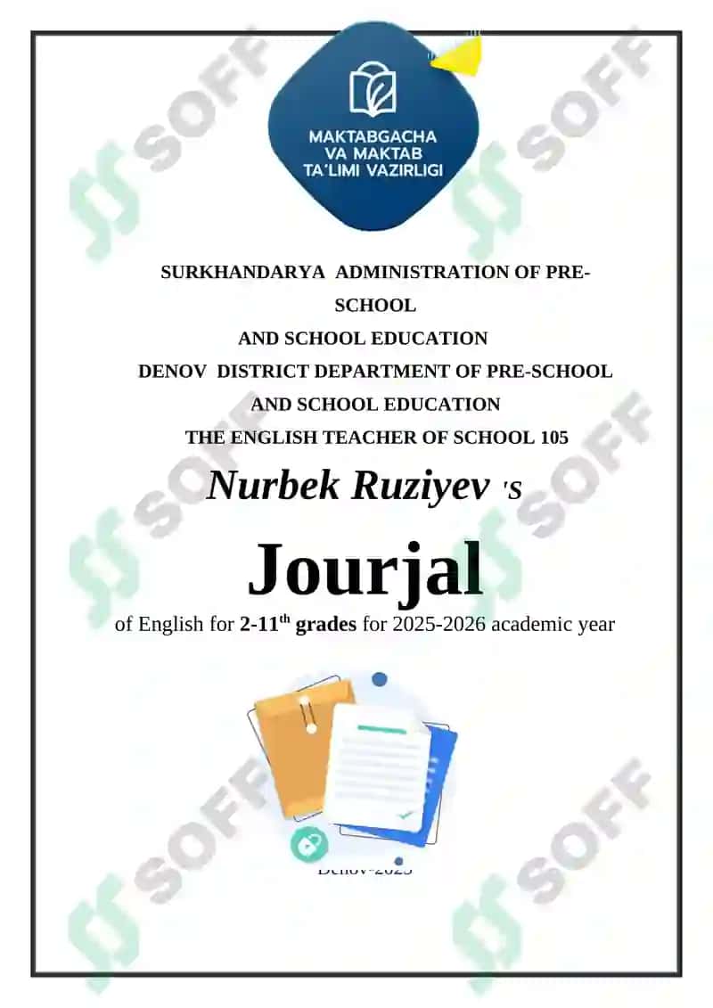 English Teacher's Annual Plan 2