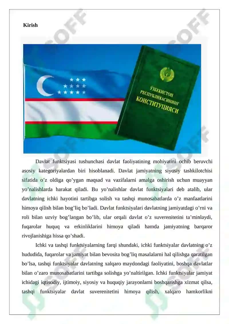Davlatning ichki va tashqi funktsiyalari 2