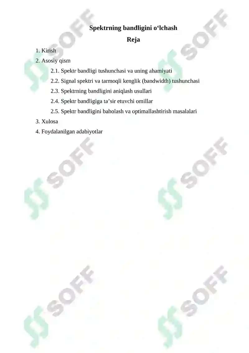 Spektrning bandligini o‘lchash 2