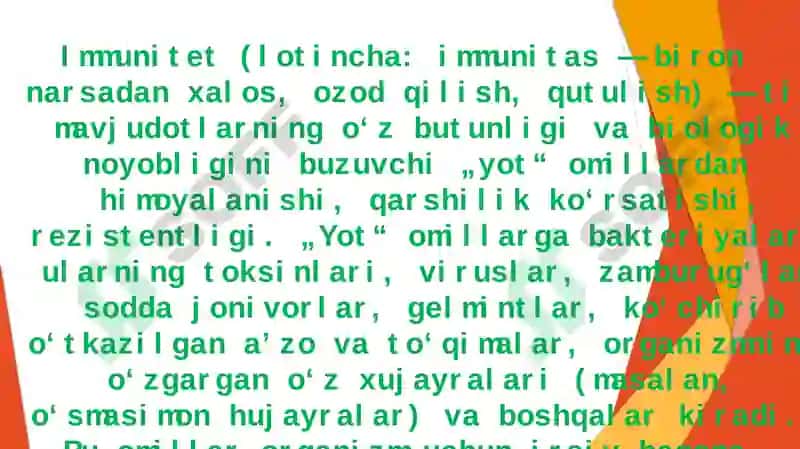 Immunitet va uning turlari 2
