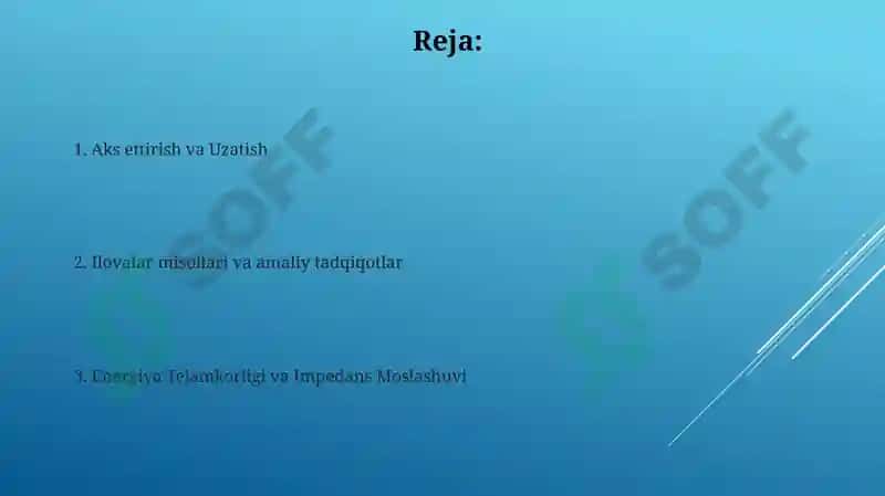 Modda otkazish va berish koffisentlarining fizik manosi 2
