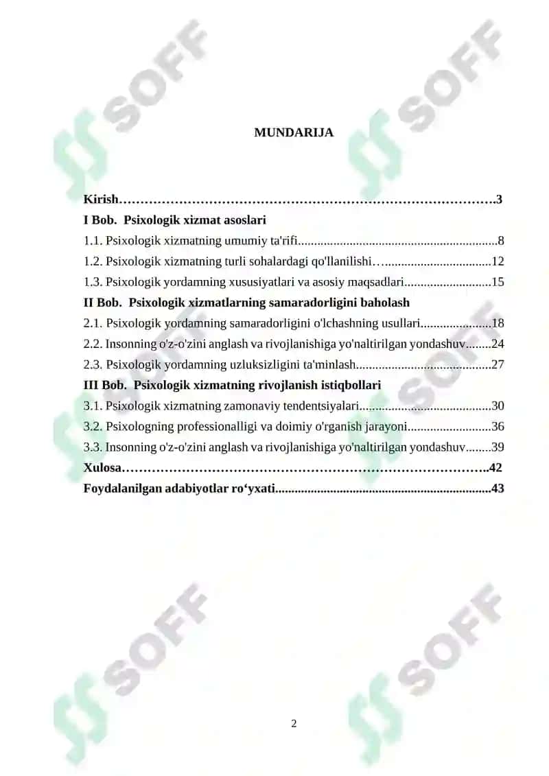 Psixologik xizmat asoslari tamoyillari va undagi yondashuvlar 2