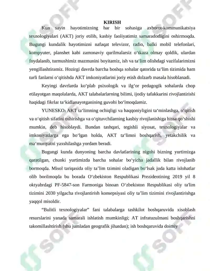 BULUTLI TEXNOLOGIYALARNI TASHKIL ETISH 2