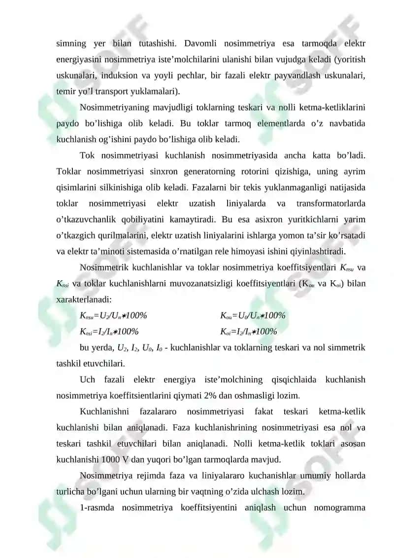 UCH FAZALI TARMOQNING NOSIMMETRIYA YUKLAMALARINI SIMMETRIYALASH 2