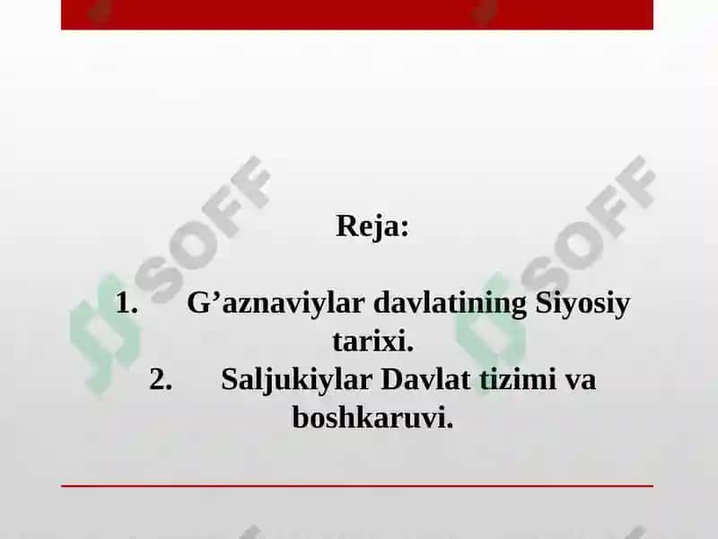 G’aznaviylar va Saljuqiylarning davlat boshqaruvtizimi 2