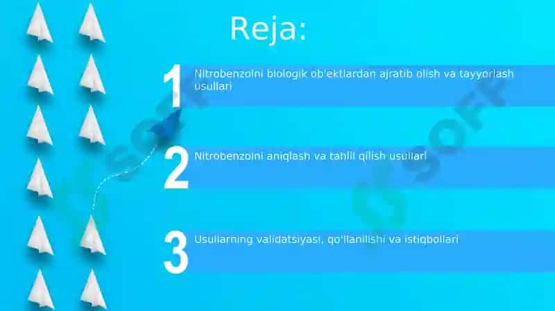 Nitrobenzolni biologik obyektlardan ajratib olish va tahlil qilish usullari 2