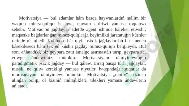 Motivaciya haqqında túsinik 2