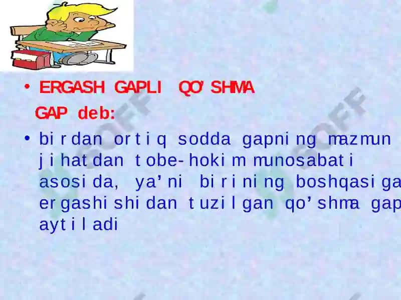 Ergash gapliqo’shma gap 2
