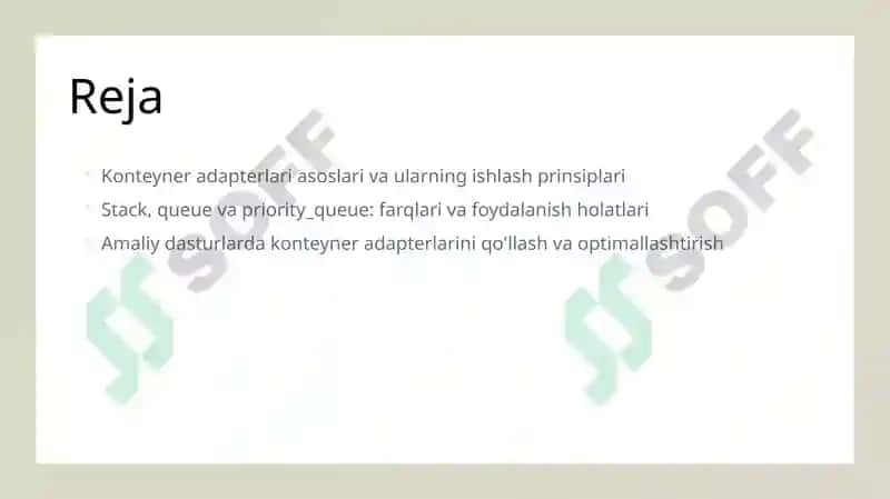 Konteyner adapterlari. Stack, queue, priority_queue. 2