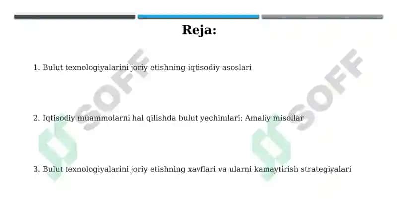 Bulut texnologiyalarini joriy etishning iqtisodiy asoslari 2