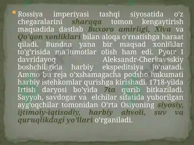 Turkiston o’lkasida rossiya imperiyasi mustamlaka tuzumi 2