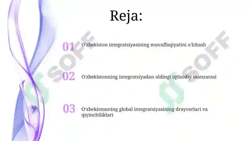 Oʻzbekistonning global integratsiyasining drayverlari va qiyinchiliklari 2