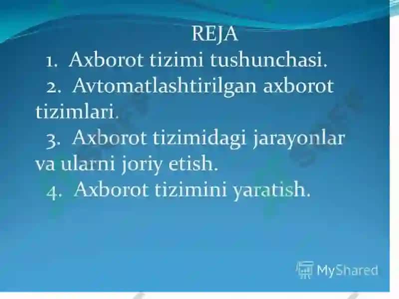Iqtisodiyotda avtomatlashtirilgan axborot tizimlari 2