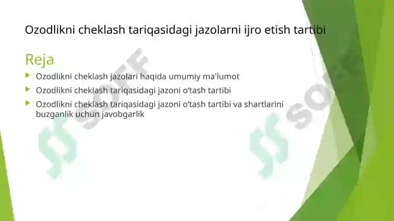 Ozodlikni cheklash jazolari 2