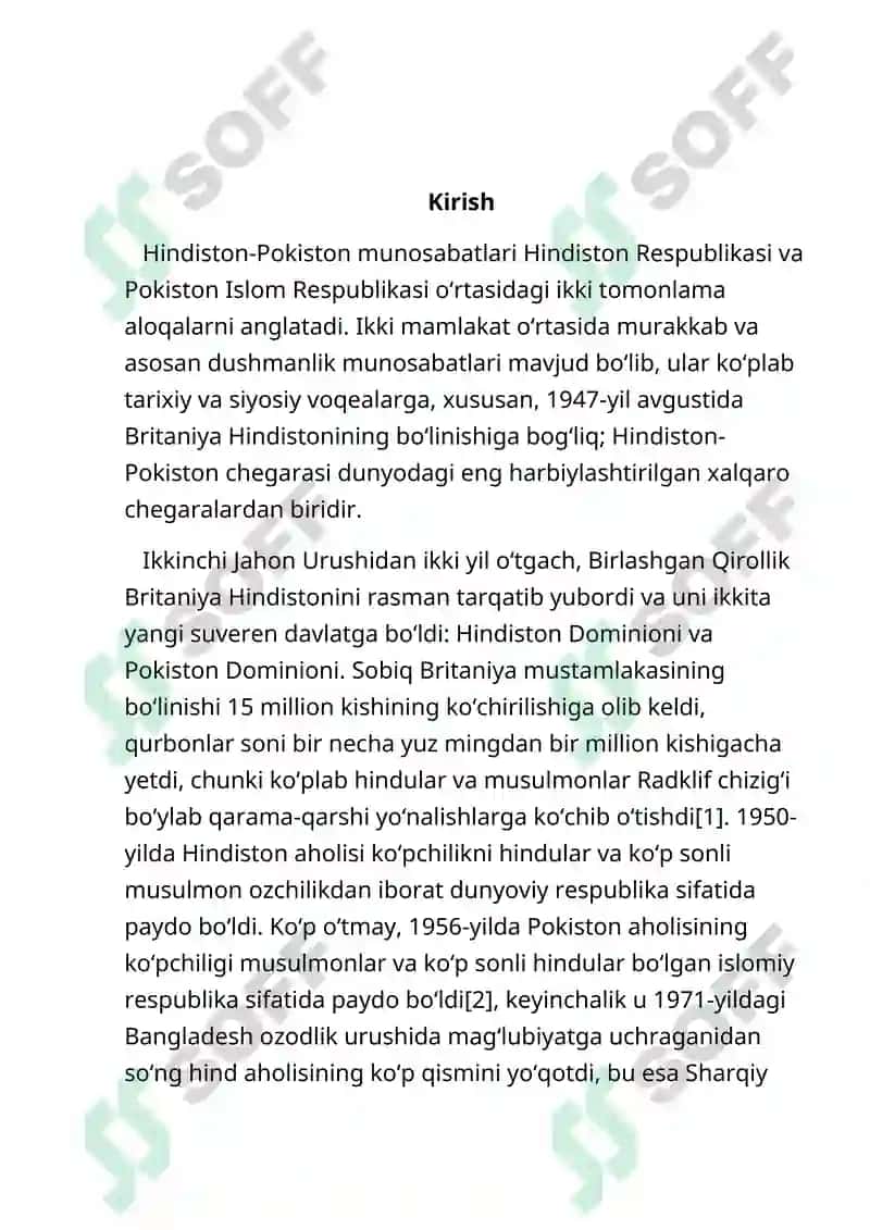 Hindiston-Pokiston munosabatlari 2