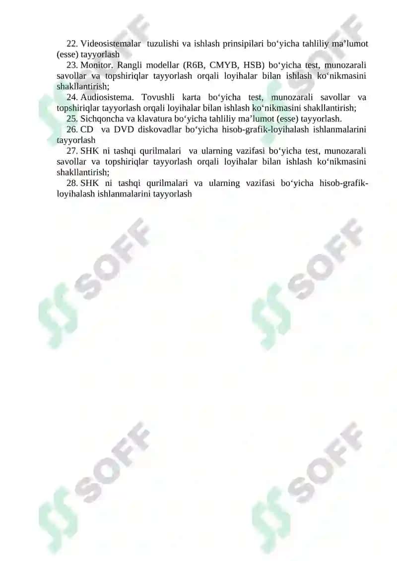 Mustaqil ta’lim topshiriqlar 2