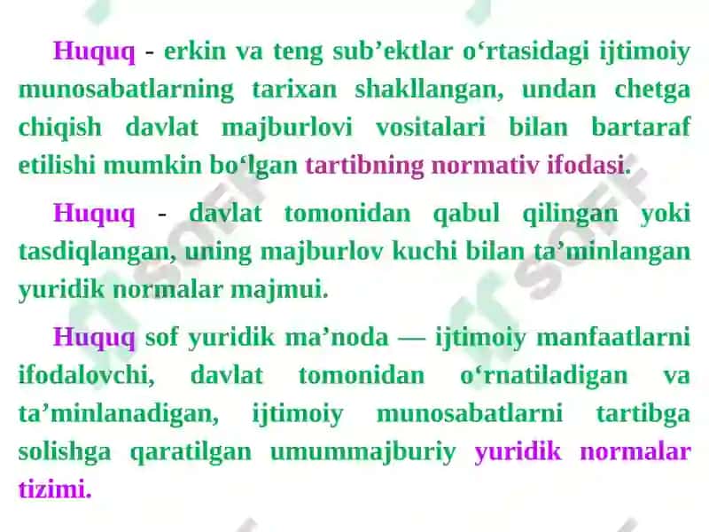 HUQUQ HAQIDAGI TA’LIMOT 2