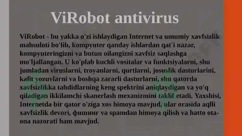 ViRobot antivirusi 2