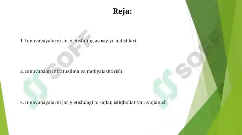 Innovatsiyalarni joriy etish 2