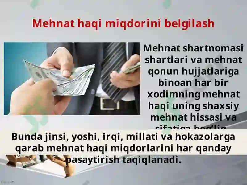 Mehnatga haq qo‘lash va intizom 2