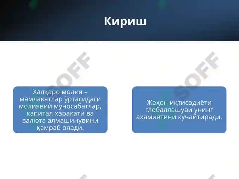 Xalqaro moliyaning iqtisodiy mohiyati 2