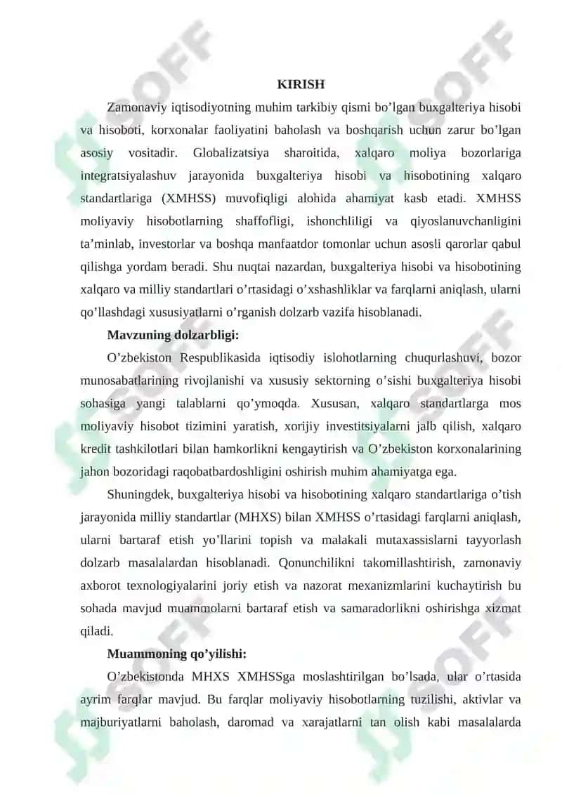 BUXGALTERIYA HISOBI VA HISOBOTINING XALQARO VA MILLIY STANDARTLARI XUSUSIYATLARI 2