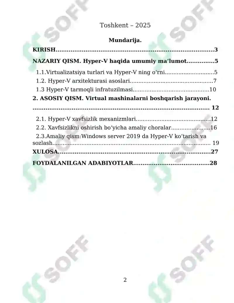 Hyper-V arxitekturasi va himoya mexanizmlari 2