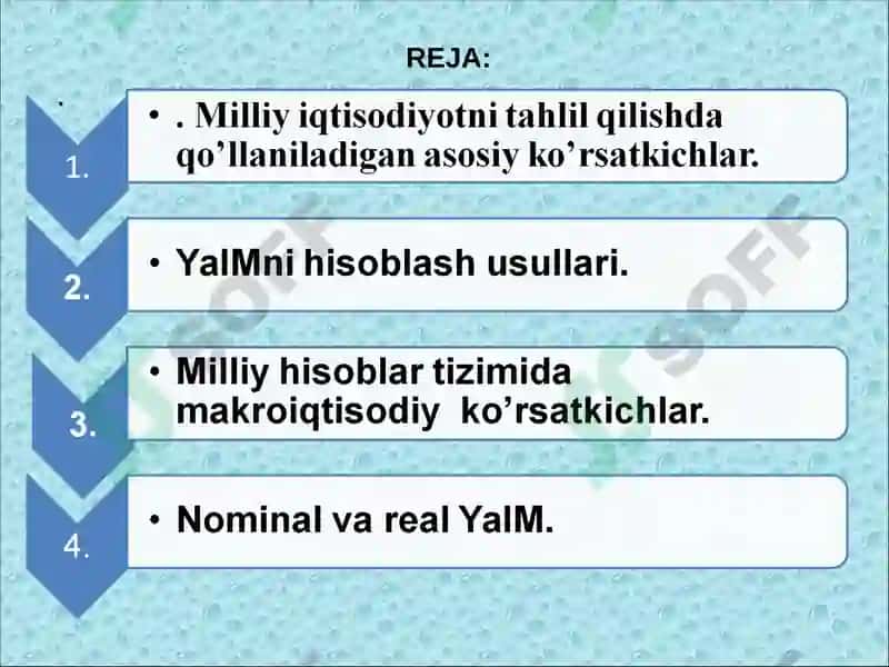 Mamlakat iqtisodiyoti rivojlanishi 2