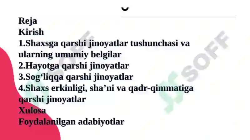 Shaxsgaqarshijinoyatlar 2