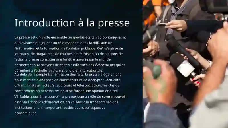 Introduction à la presse 2
