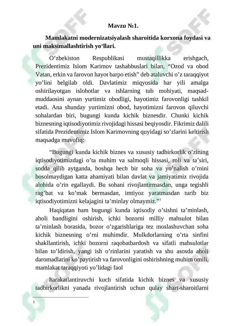 Mikroiqtisodiyot – Makroiqtisodiyot fanidan mustaqil ta’lim ishi 2