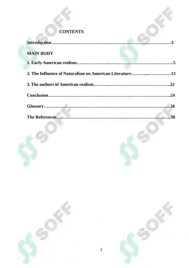 American Realism and Naturalism Course Work 2