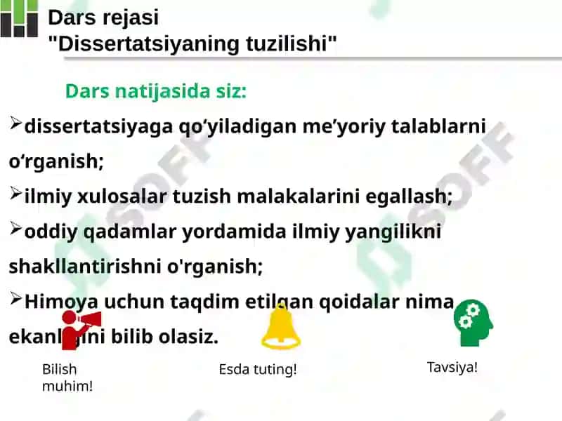 Dissertatsiya tayyorlash qoidalari 2