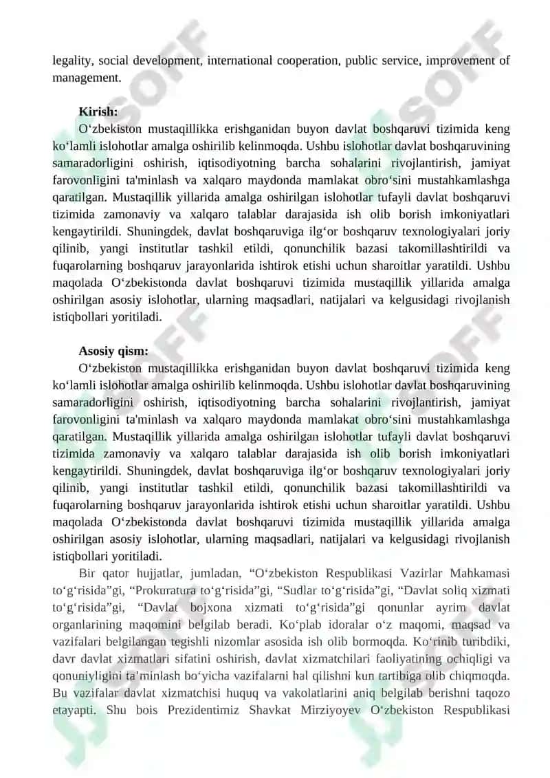 Mustaqillik Yillarida Davlat Boshqaruv Tizimida Amalga Oshirilgan Ishlohotlar 2