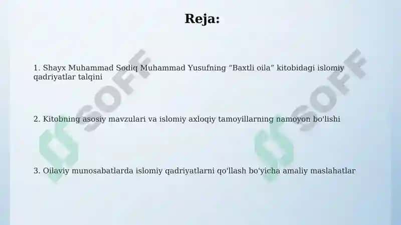 Shayx Muhammad Sodiq Muhammad Yusufning Baxtiyor oila asarida islom qadriyatlarining talqini 2