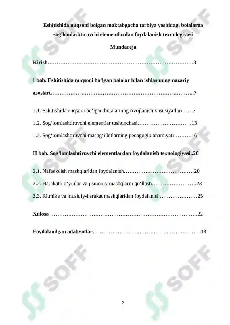 Eshitishida nuqsoni bolgan maktabgacha tarbiya yoshidagi bolalarga sog'lomlashtiruvchi elementlardan foydalanish texnologiyasi 2