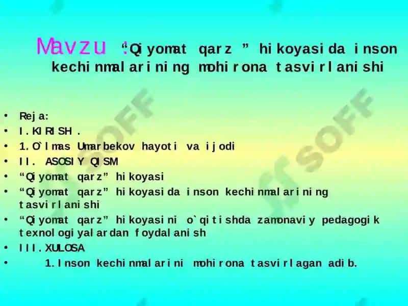 Qiyomat qarz 2