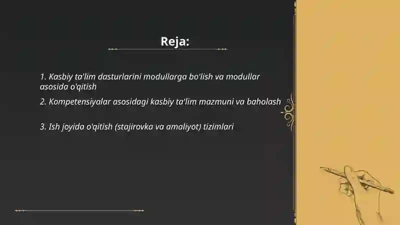 Kasbiy taʼlim mazmuni va texnologiyalari 2