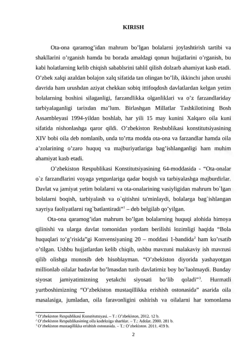 QAROVSIZ QOLGAN BOLALAR BILAN IJTIMOIY ISH 2