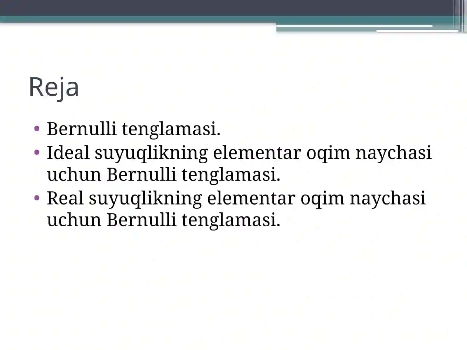 Bernullitenglamasi 2