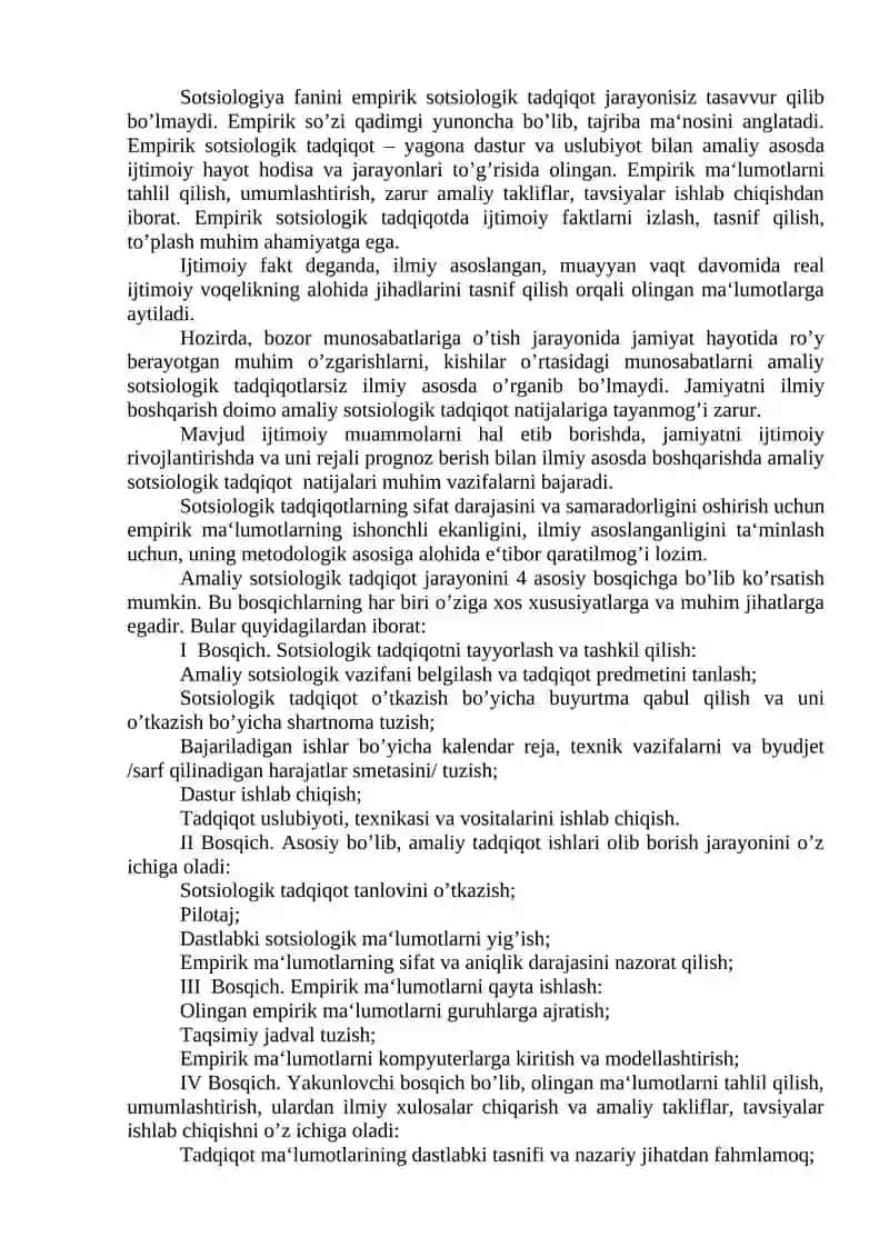 Empirik sotsiologik tadqiqotlar 2