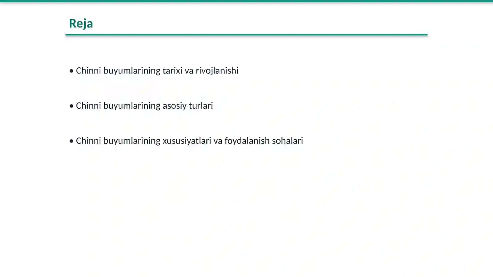 Chinni buyumlarining turlari 2