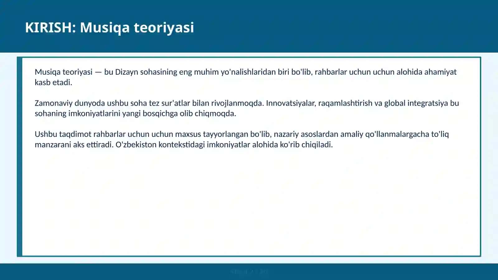 Musiqa teoriyasi 2