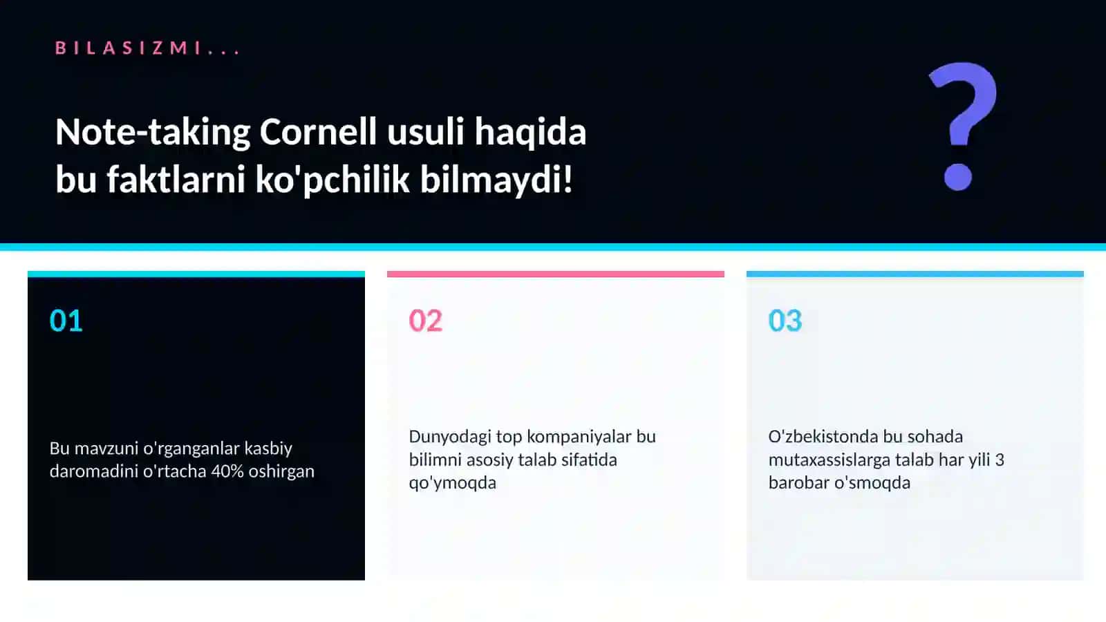 Note-taking Cornell usuli 2