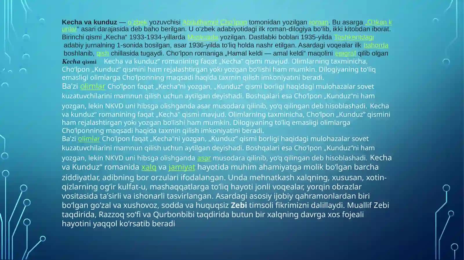 Kechavakunduz”asari 2