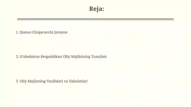Oliy Majlisning Tuzulimi 2