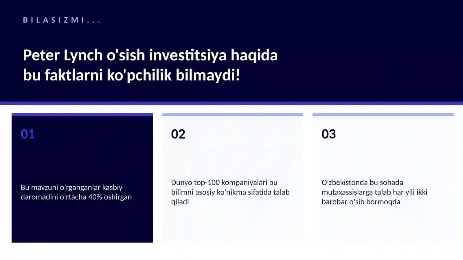 Peter Lynch o'sish investitsiya 2