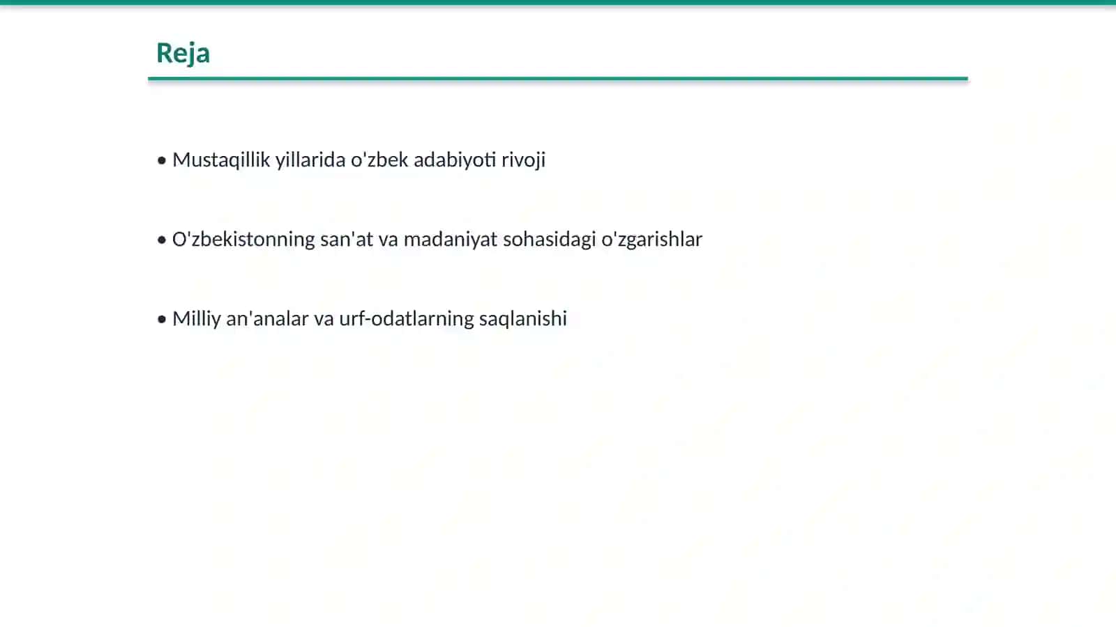 Mustaqillik yillarida O'zbekistonda ma’naviy va madaniy hayot 2